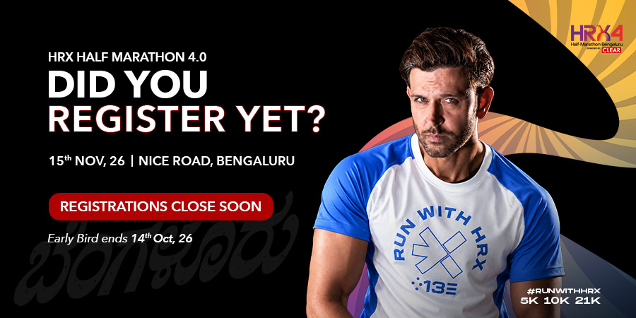 HRX Half Marathon 4 – Bengaluru 2026 banner